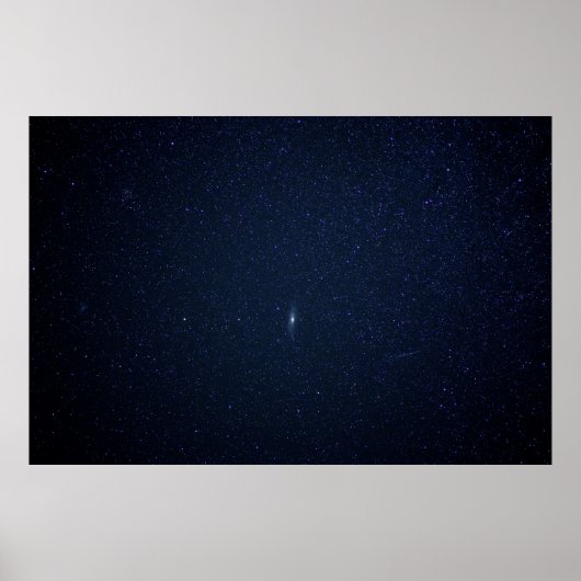 Andromeda Galaxy Midnight Blue Sterrennacht, ZGOS Poster (Voorkant)