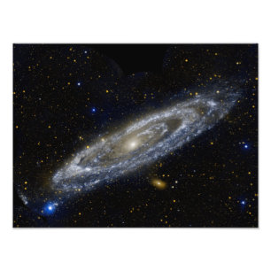 Andromeda galaxy milky way cosmos universum foto afdruk