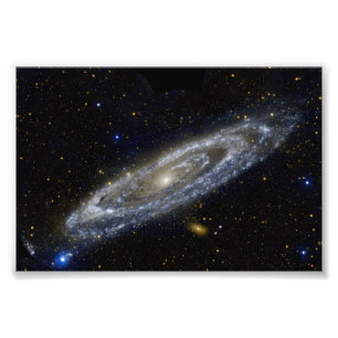 Andromeda galaxy milky way cosmos universum foto afdruk