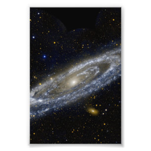 Andromeda galaxy milky way cosmos universum foto afdruk