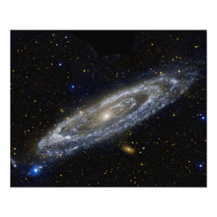 Andromeda galaxy milky way cosmos universum foto afdruk