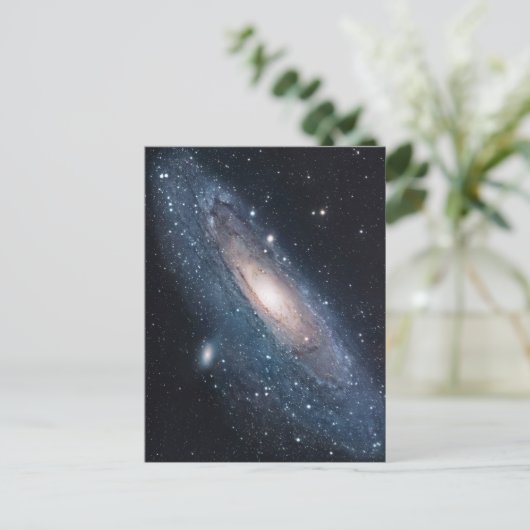 andromeda galaxy milky way kosmos universum briefkaart (Staand voorkant)
