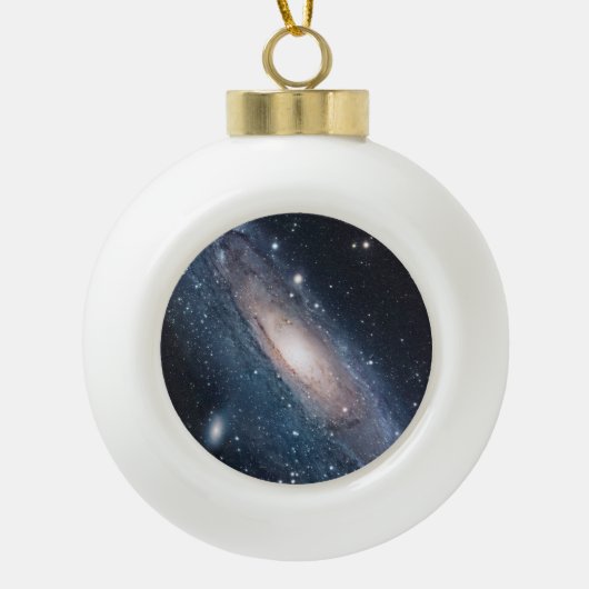 Andromeda Galaxy Milky Way Stars Universe Bell Keramische Bal Ornament (Voorkant)