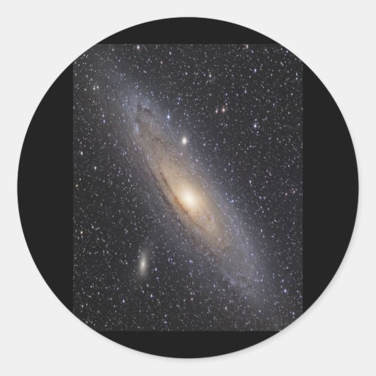 Andromeda Galaxy Ronde Sticker (Voorkant)