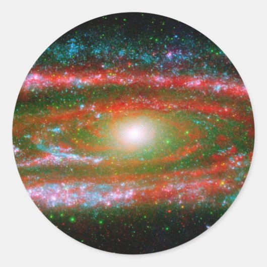 Andromeda Galaxy Ronde Sticker (Voorkant)