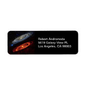 Andromeda Galaxy Ultraviolet en Infrarood adres Etiket (Voorkant)