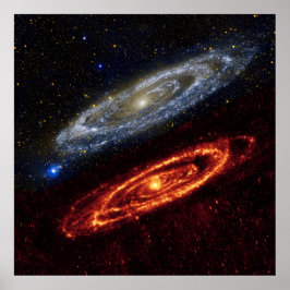Andromeda Galaxy Ultraviolet en Infrarood, ZGOS Poster