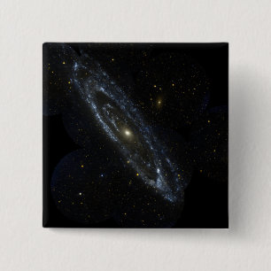 Andromeda Galaxy Vierkante Button 5,1 Cm