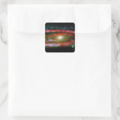Andromeda Gallaxy Vierkante Sticker (Tas)