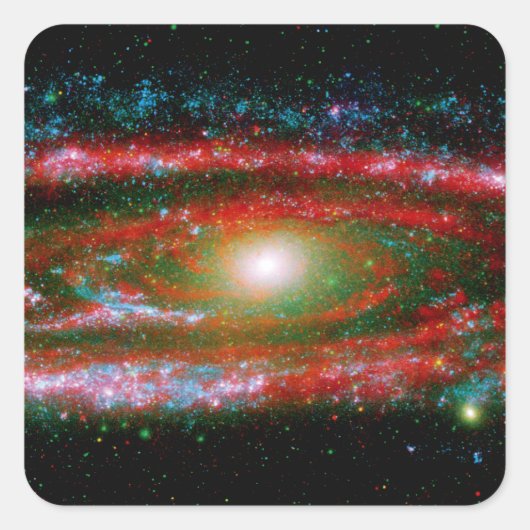 Andromeda Gallaxy Vierkante Sticker (Voorkant)