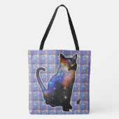 Andromeda-ruimte in kat tote bag (Voorkant)