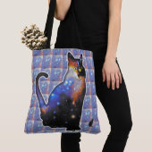 Andromeda-ruimte in kat tote bag (Dichtbij)