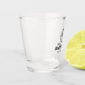 Andromeda Shot Glass (zwart op transparant) Glas (Links)