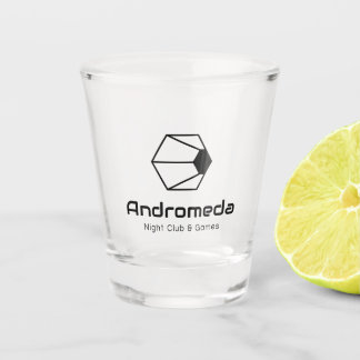 Andromeda Shot Glass (zwart op transparant) Shot Glas