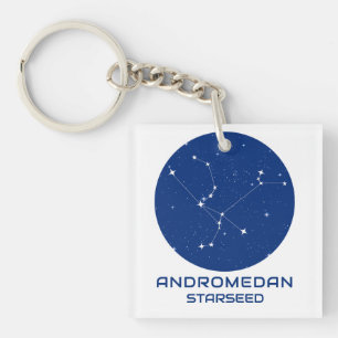 Andromedan Sterrenzaad Sleutelhanger – Blauw & Wit