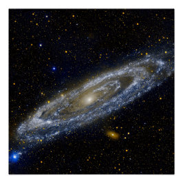Andromedastelsel ultraviolet zicht perfect poster