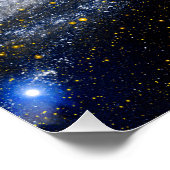 Andromedastelsel ultraviolet zicht perfect poster (Hoek)