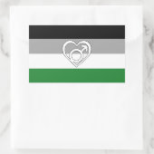 Androphilia Pride Flag en Symbool Rechthoekige Sticker (Tas)