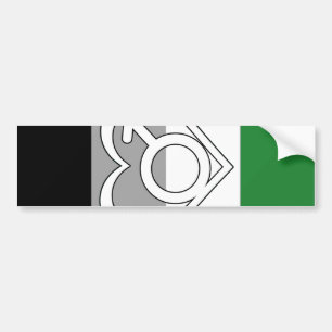 Androphilia Pride-vlag en symbool Bumpersticker
