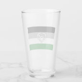 Androphilia Pride-vlag en symbool Glas (Achterkant)