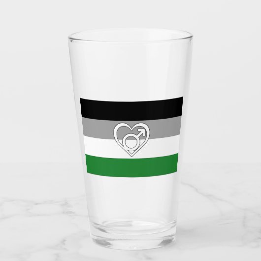 Androphilia Pride-vlag en symbool Glas (Voorkant)