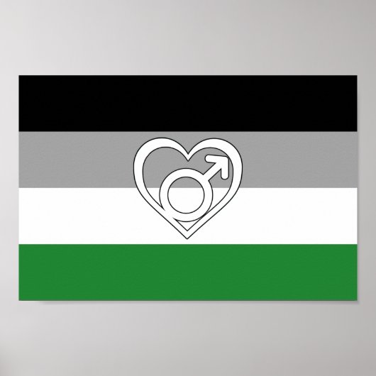 Androphilia Pride-vlag en symbool Poster (Voorkant)