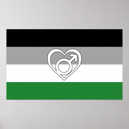 Androphilia Pride-vlag en symbool Poster (Voorkant)