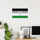 Androphilia Pride-vlag en symbool Poster (Thuiskantoor)