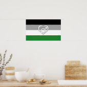 Androphilia Pride-vlag en symbool Poster (Keuken)