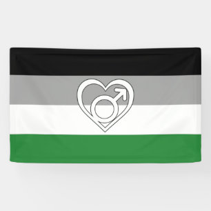 Androphilia Pride-vlag en symbool Spandoek