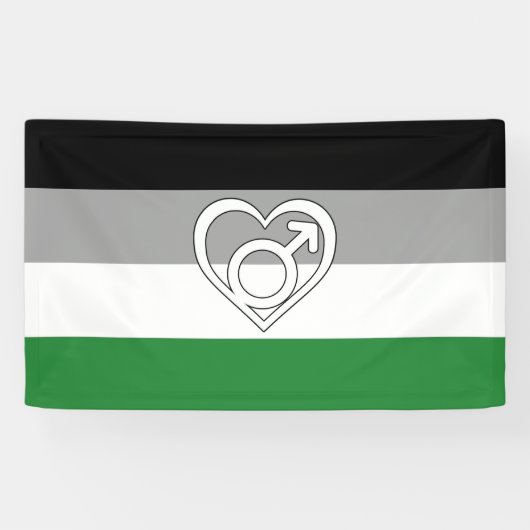 Androphilia Pride-vlag en symbool Spandoek (Horizontaal)