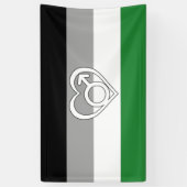 Androphilia Pride-vlag en symbool Spandoek (Verticaal)