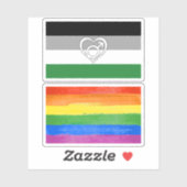 Androphilia Pride-vlag en symbool Sticker (Vel)