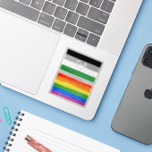 Androphilia Pride-vlag en symbool Sticker (Laptop met iPhone)