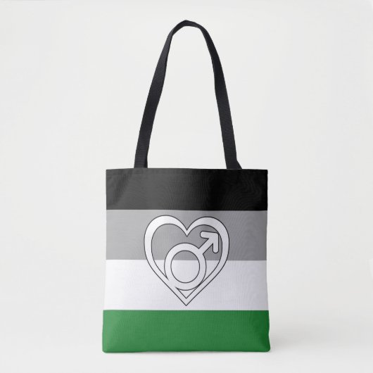 Androphilia Pride-vlag en symbool Tote Bag (Voorkant)