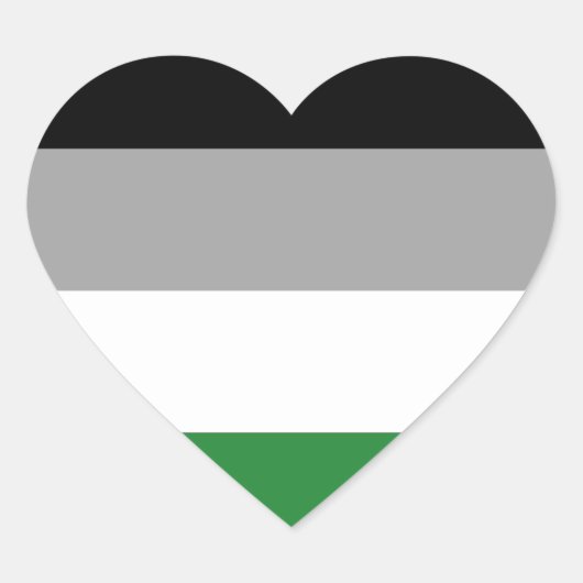 Androphilia Pride Vlag Hart Sticker (Voorkant)