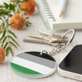 Androphilia Pride Vlag Sleutelhanger (Voorkant Rechts)