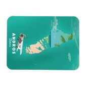 Andros Bahamas Vacation map. Magneet (Horizontaal)