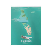 Andros Bahamas Vacation map. Notitieblok (Linkerzijde)