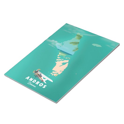 Andros Bahamas Vacation map. Notitieblok (Schuin)