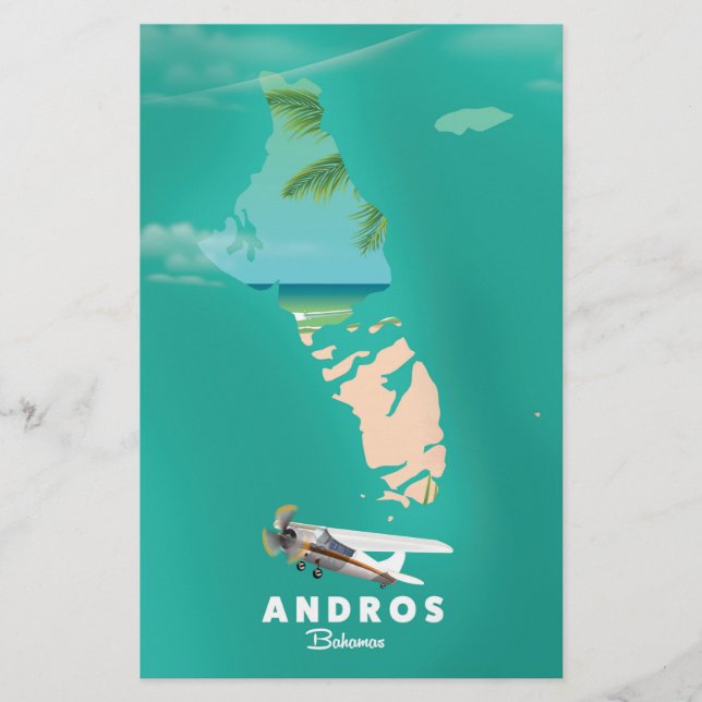Andros Bahama's vakantiekaart. (Voorkant)