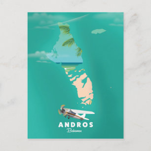 Andros Bahama's vakantiekaart. Briefkaart