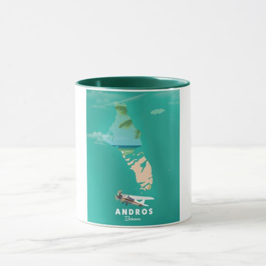 Andros Bahama's vakantiekaart. Mok (Midden)