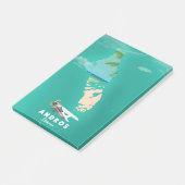 Andros Bahama's vakantiekaart. Post-it® Notes (Schuin)