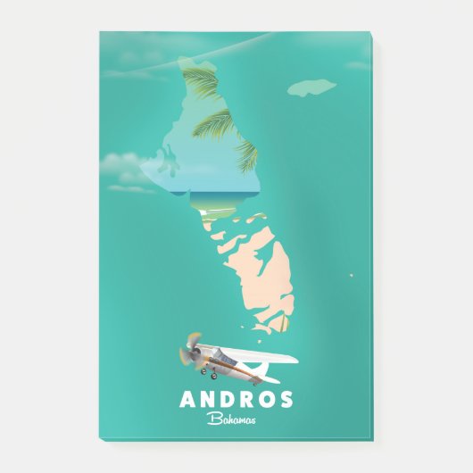 Andros Bahama's vakantiekaart. Post-it® Notes (Voorkant)