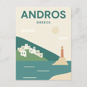 Andros Griekenland Minimalist Briefkaart