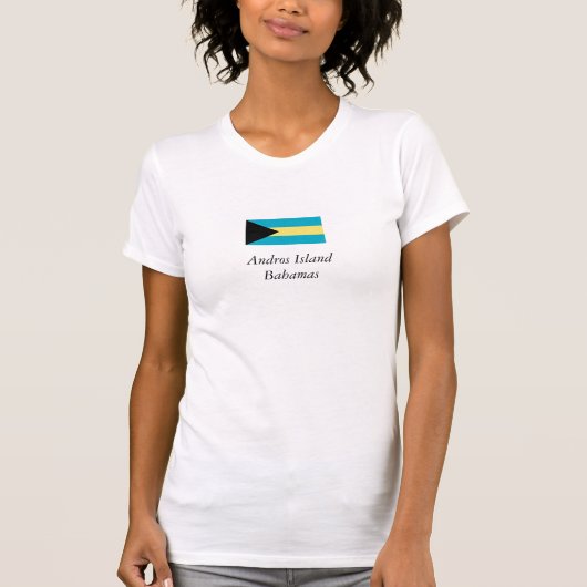 Andros Island, Bahamas Flag T-shirt (Voorkant)