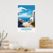Andros Ski Park Nationaal Reisposter uit het verle Poster (Keuken)