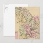 Androscoggin County, Maine Map Briefkaart (Voorkant / Achterkant)