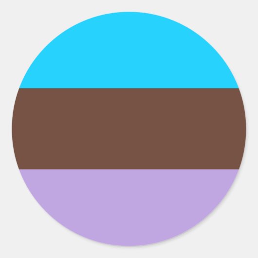 Androsexseksuele Pride Flag Ronde Sticker (Voorkant)